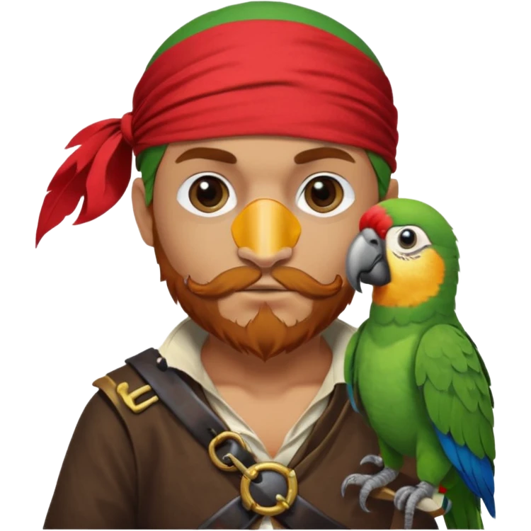 pirate and parrot emoji