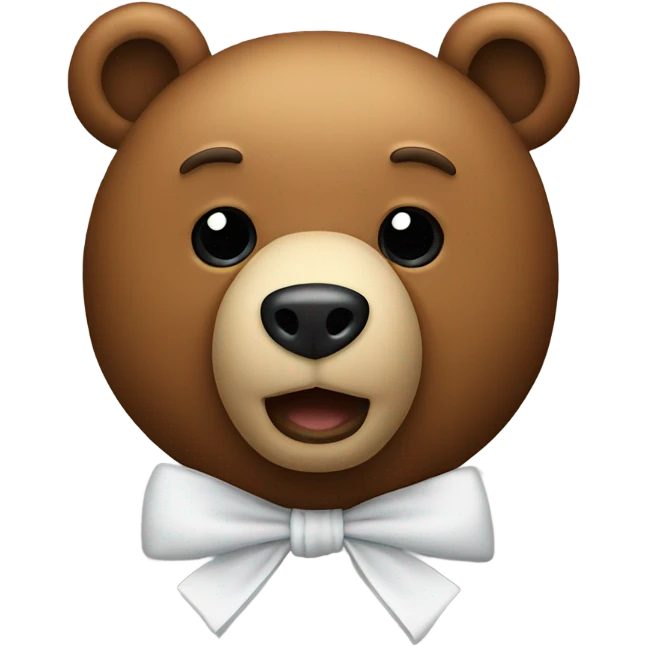 Bear with bow on head  emoji