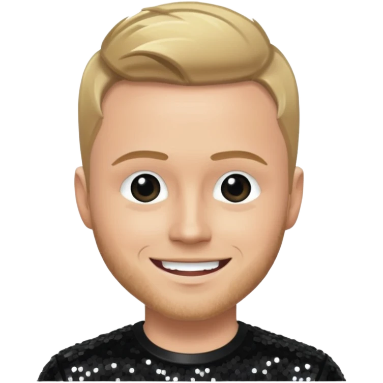 Nicky Byrne from Westlife with black sequin outfit emoji