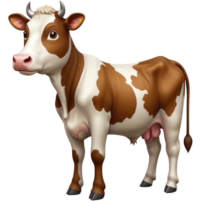 cinematic-[brown and white cow]-realistic-full-body-standing-emoji,-tail-flicking-lazily,-head-tilted-dramatically,-sleek-[brown and white]-coat,-simplified-yet-realistic-focused-features,-highly-detailed,-glowing-with-an-almost-sarcastic-glow emoji