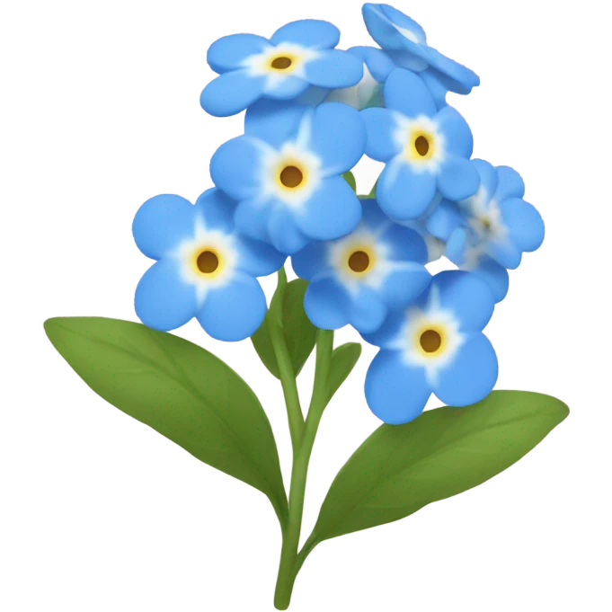 Forget me not flower emoji
