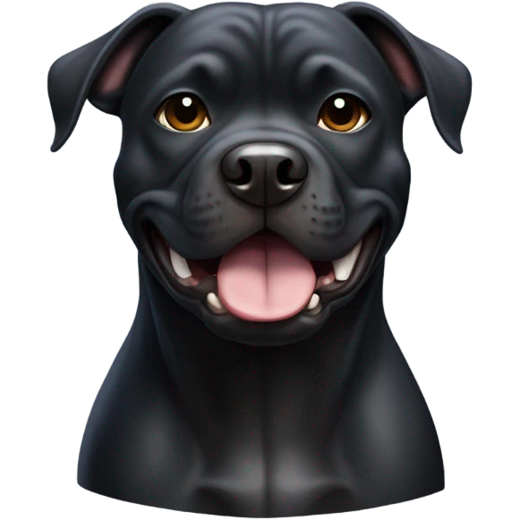 black staffie dog emoji