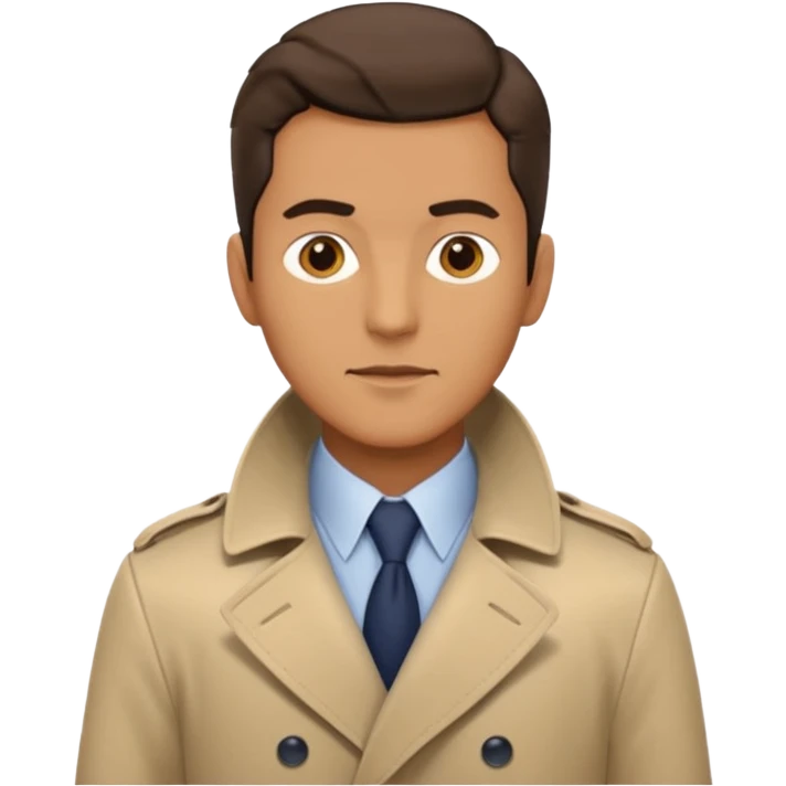 outerwear coat men trenchcoat beige emoji