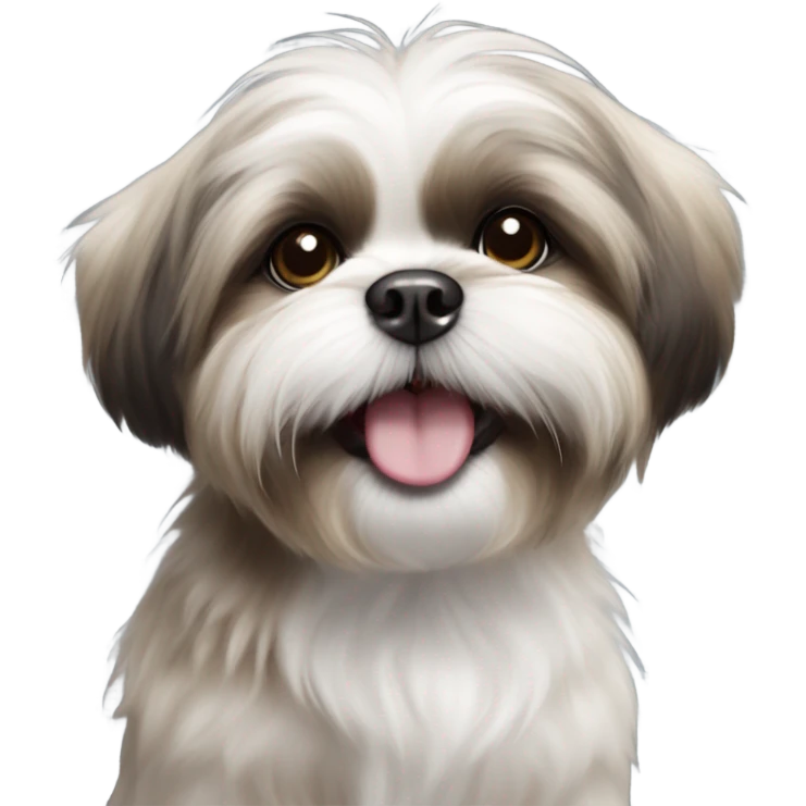 Puppy shitzu happy emoji