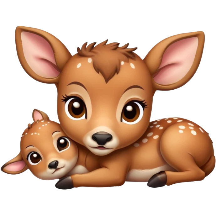 Cute baby deer sick emoji