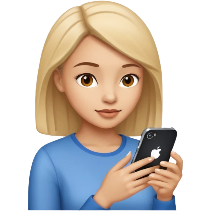 woman looking at phone emoji