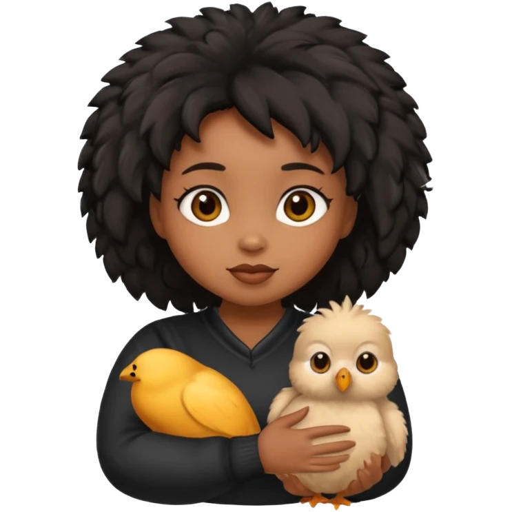 Un poussin noir emoji