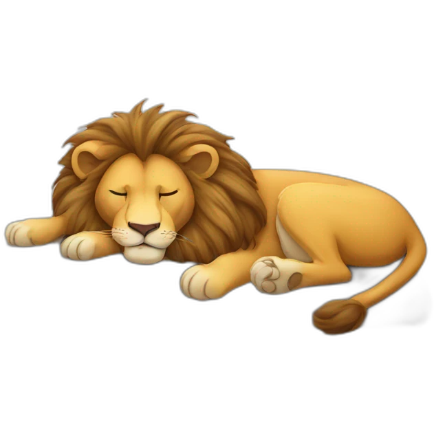 Lion sleeping emoji