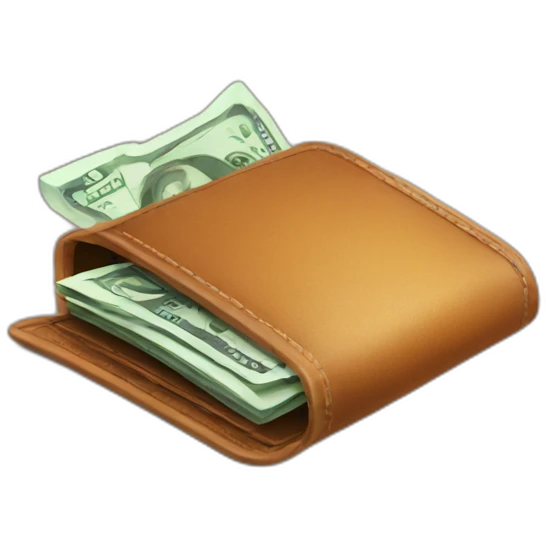 wallet with money emoji