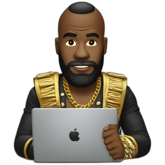 mr t on a laptop emoji