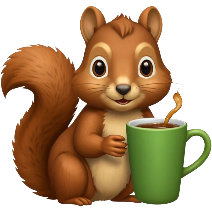 Ardilla tomando mate emoji