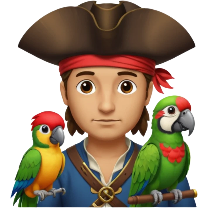 pirate and parrot emoji