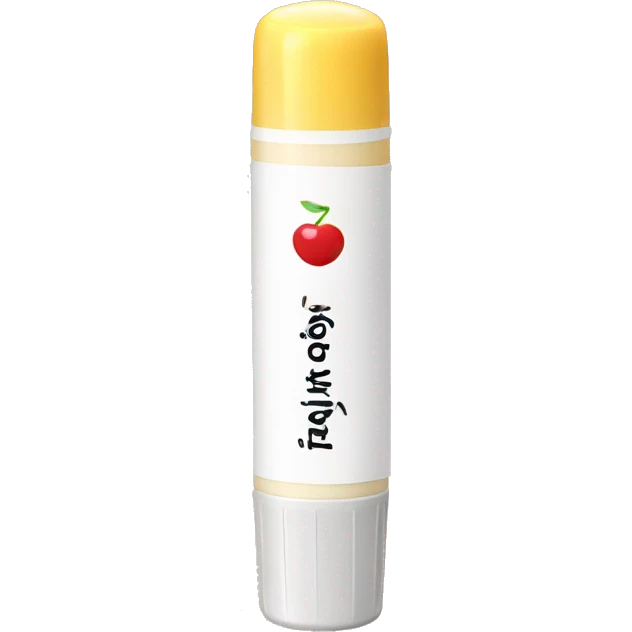 lip balm with label emoji