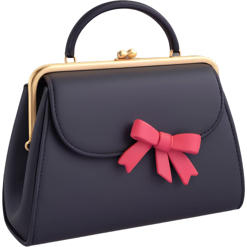 Black cute goth purse emoji
