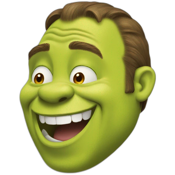 Shrek laughing emoji