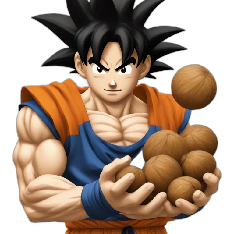 goku holding nuts emoji