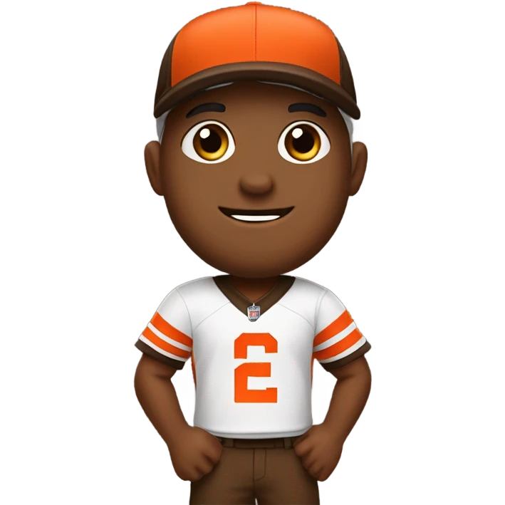 White Cleveland browns fan  emoji