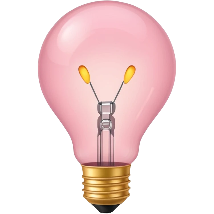 light pink light bulb apple emoji style variation 2 emoji