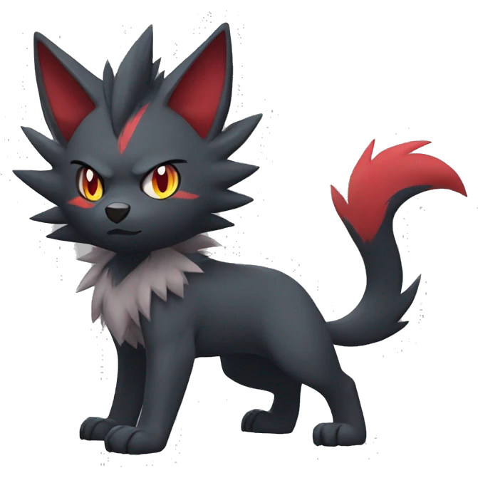 Litten-Zoroark-Mightyena-Zorua full body emoji