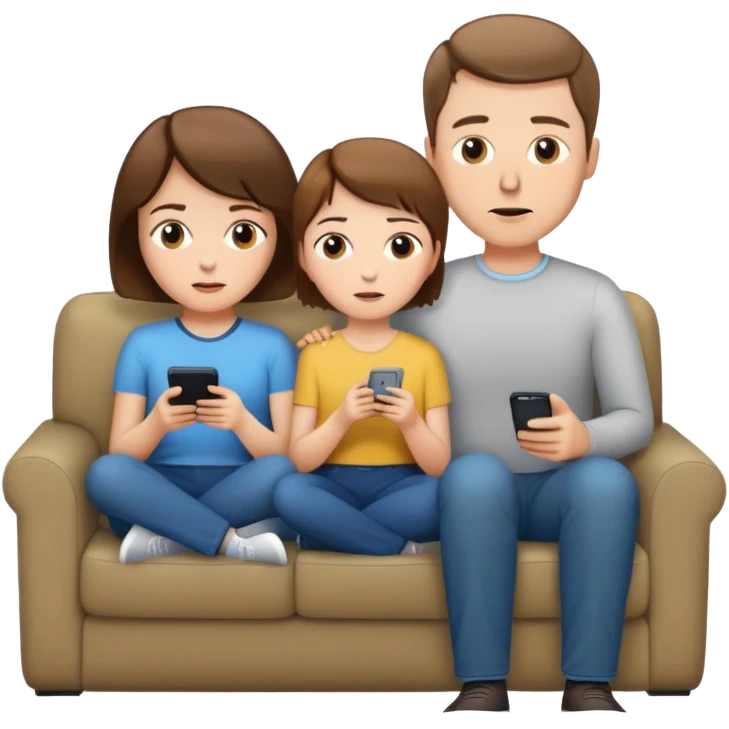 White man, hair and white woman brown hair on the couch watching TV emoji