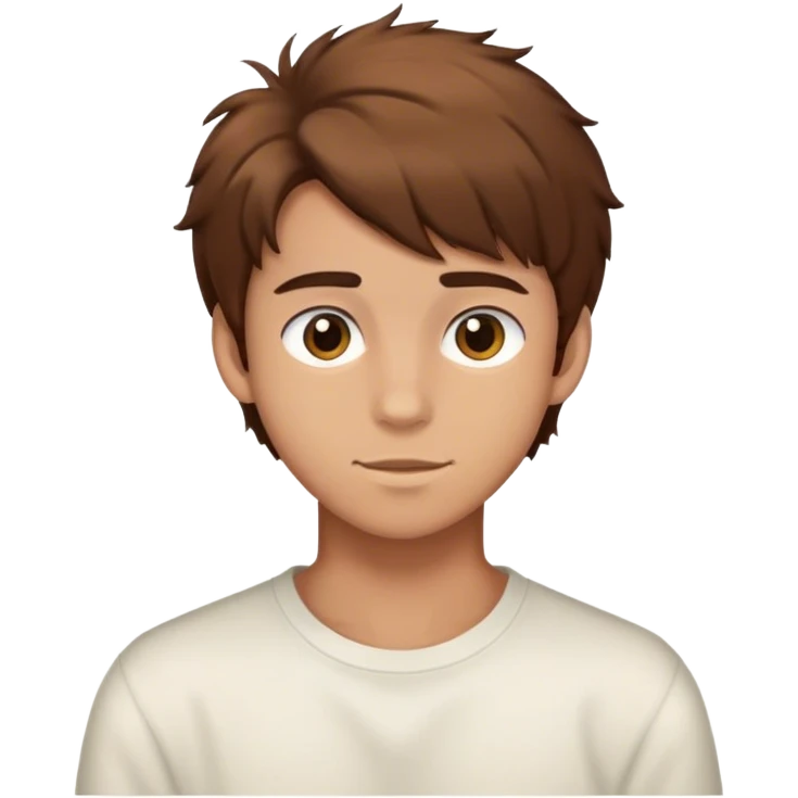 19 yr old male with fuzzy brown hair  emoji
