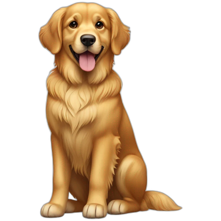 Dog golden retriever full-height emoji