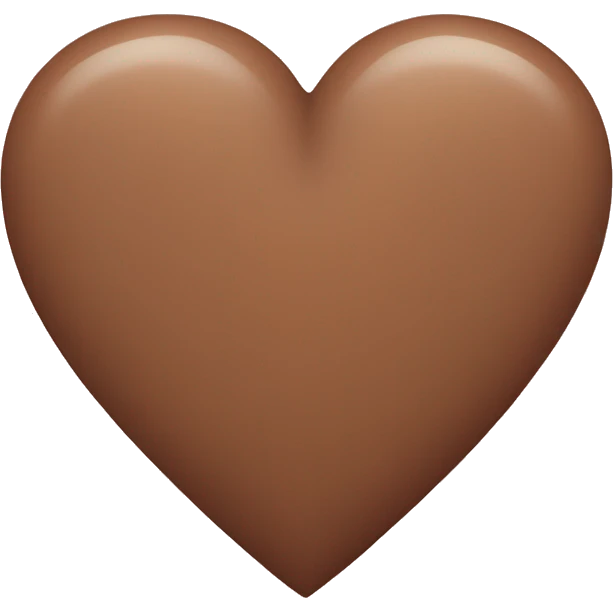 Brown pastel heart emoji