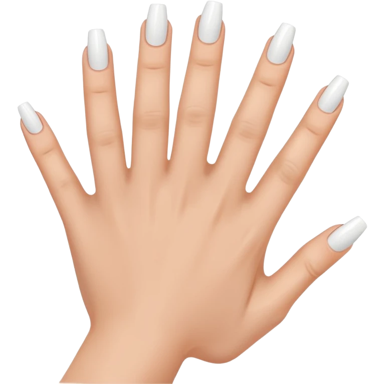 nails with white french tips emoji