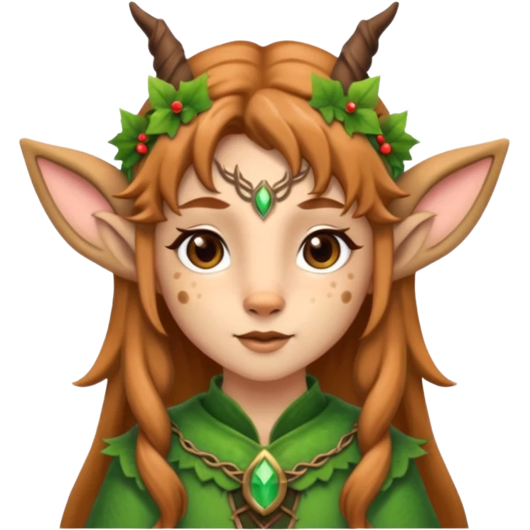 Cute Druid human like fawn with elf ears emoji