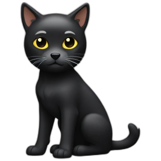 Chat noir et blanc et chien emoji