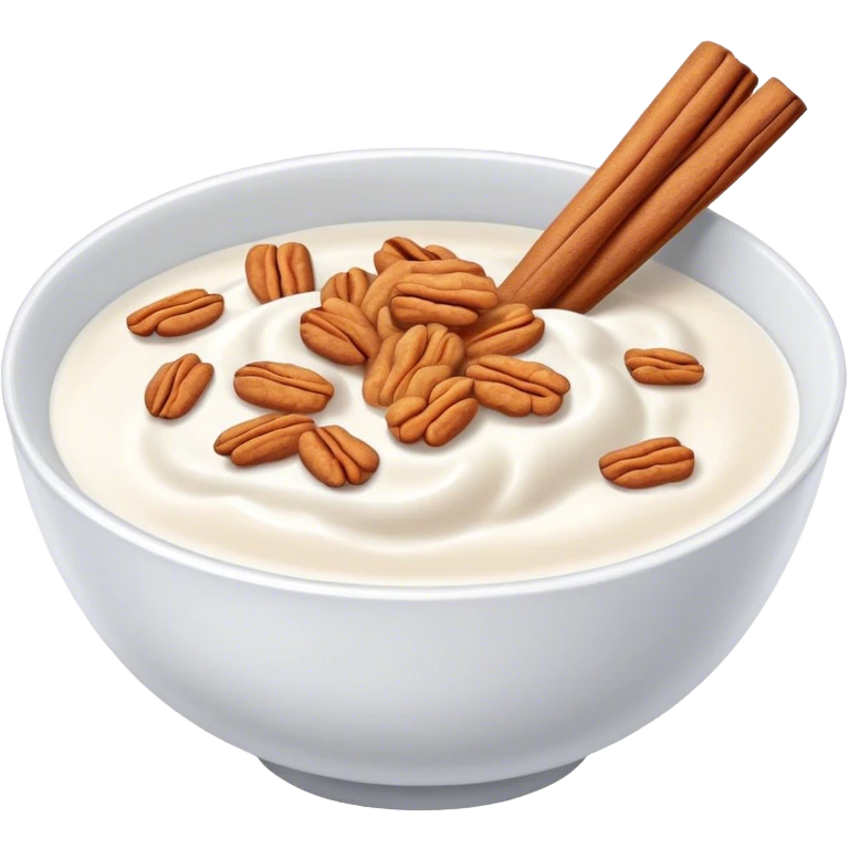 Yogurt with cinnamon cereal emoji