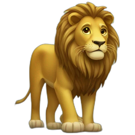 lion in the jungle emoji