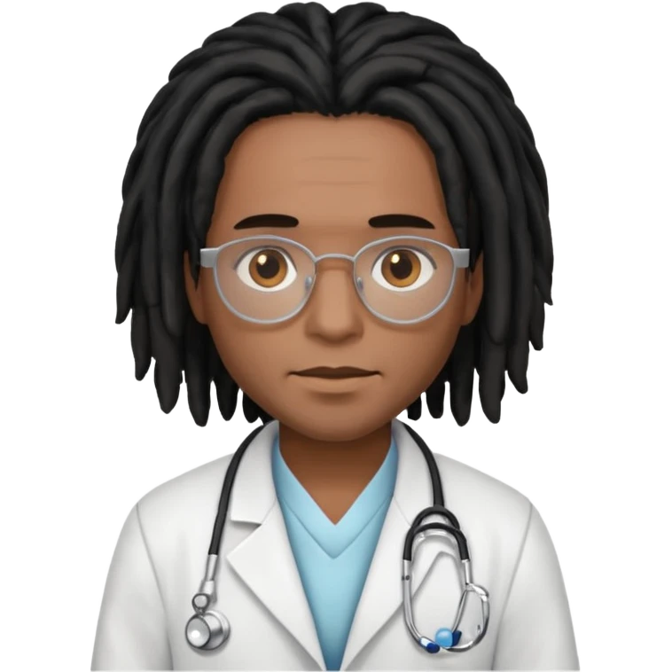  doctor with black dreadlock emoji