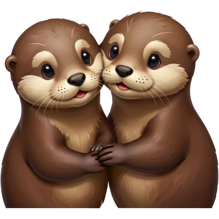 Kissing otters  emoji