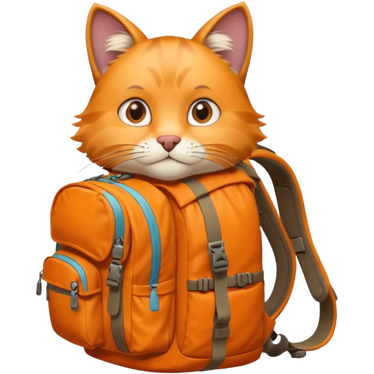 backpacked mountain cat emoji
