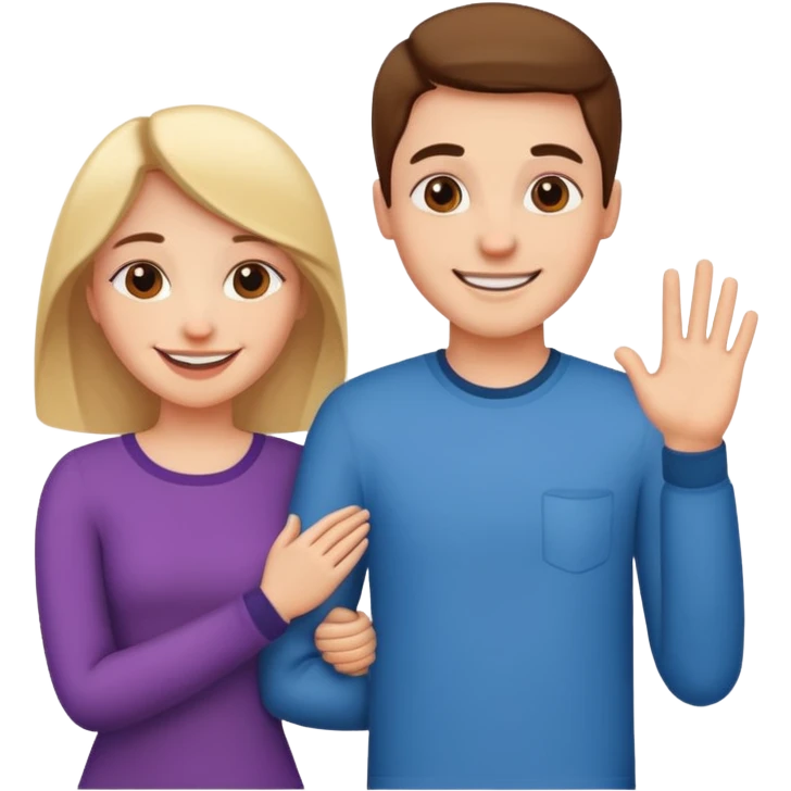 couple in love talking emoji