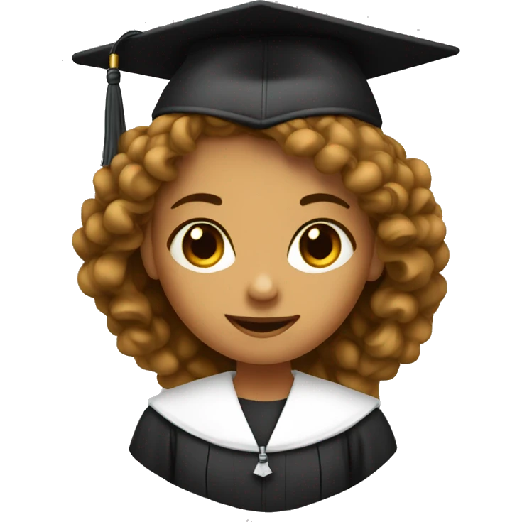 a girl with a degree emoji