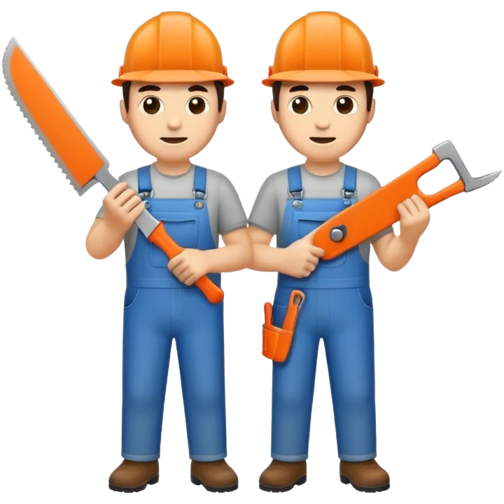 men with saws emoji