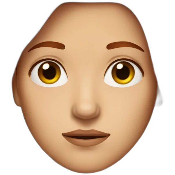 Frowning woman with long auburn hair emoji