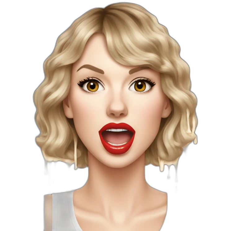 taylor-swift-selfie-milk-on-face-dripping emoji