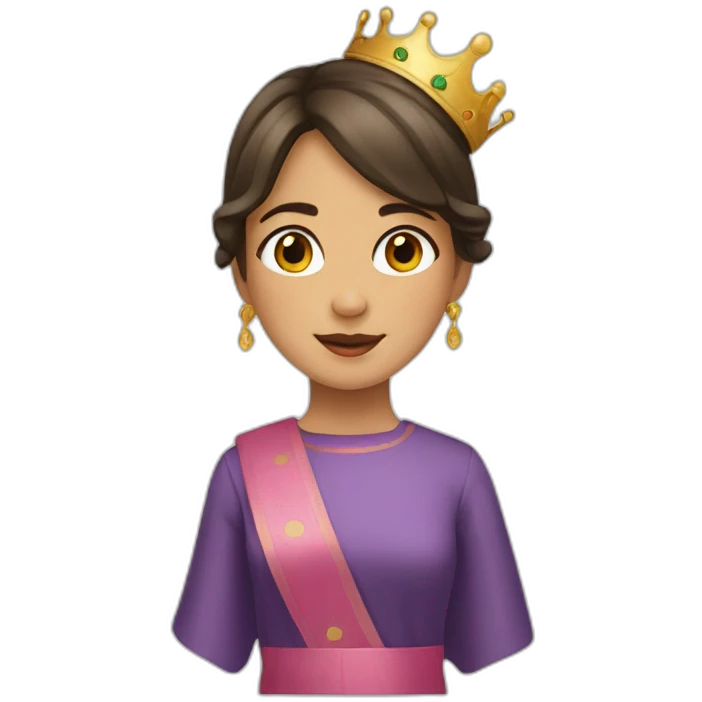 Niña con corona emoji