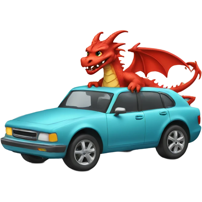 Dragon in a car emoji