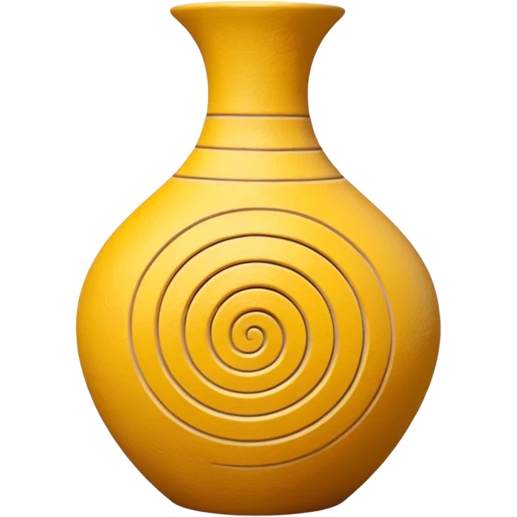 Spiral Pottery Vase yellow emoji