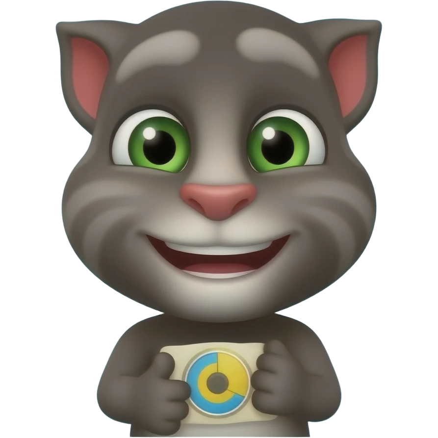 Utu watching music and changer in Talking Tom emoji