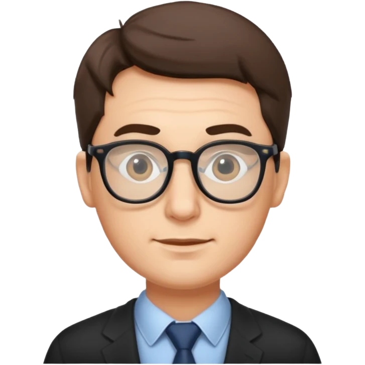 smart man with glasses emoji