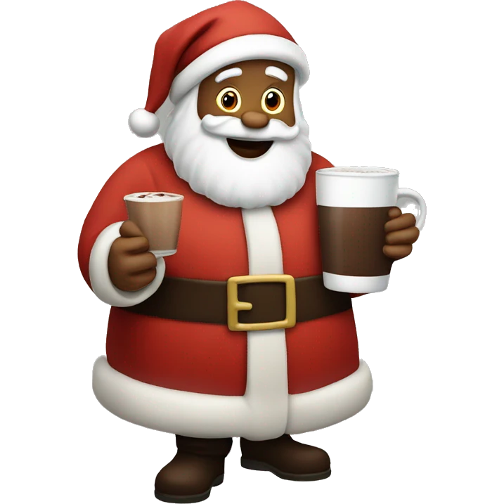 Santa clause drinking cocoa  emoji