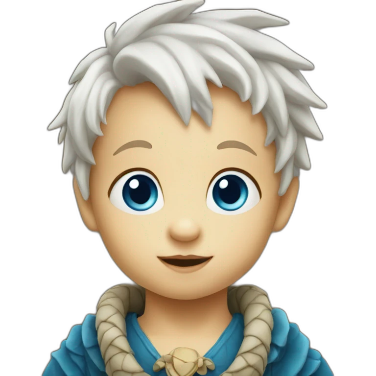 Dragon baby with deep blue eyes emoji