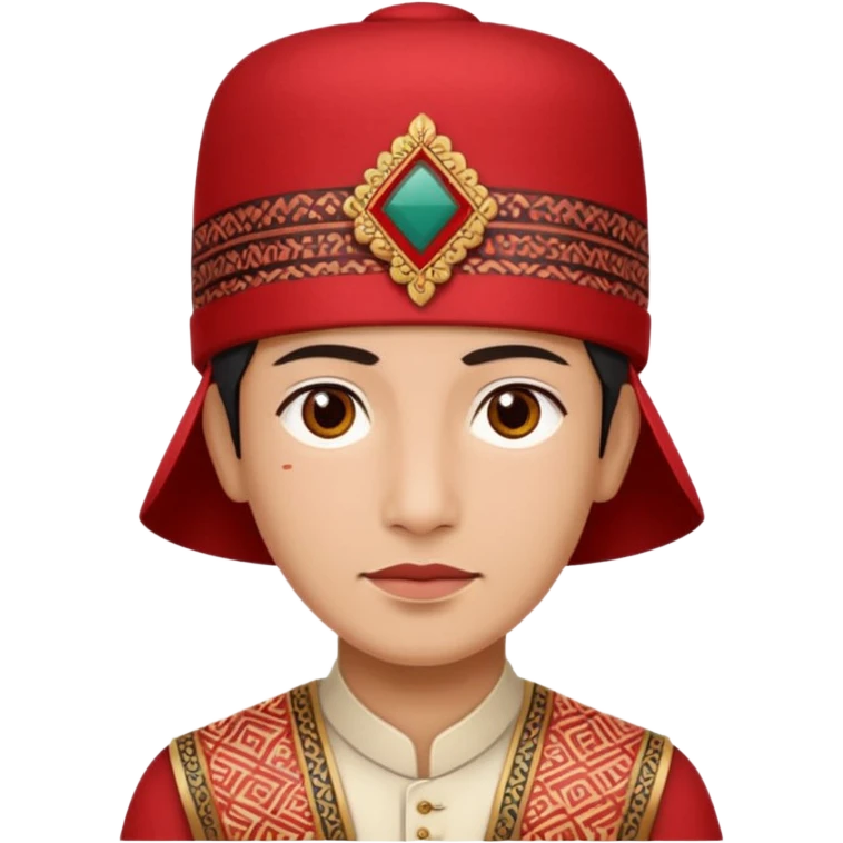 Dhaka topi emoji nepali people wear in head in rectangular size emoji