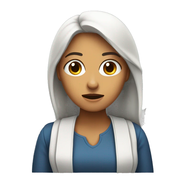 Mujer con interrogación en la cara  emoji
