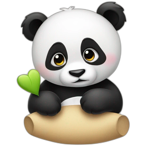 Panda saying “I miss you” emoji